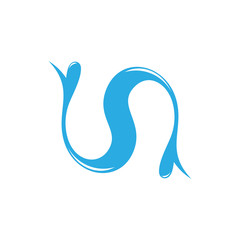 curves motion water splash design logo vector
