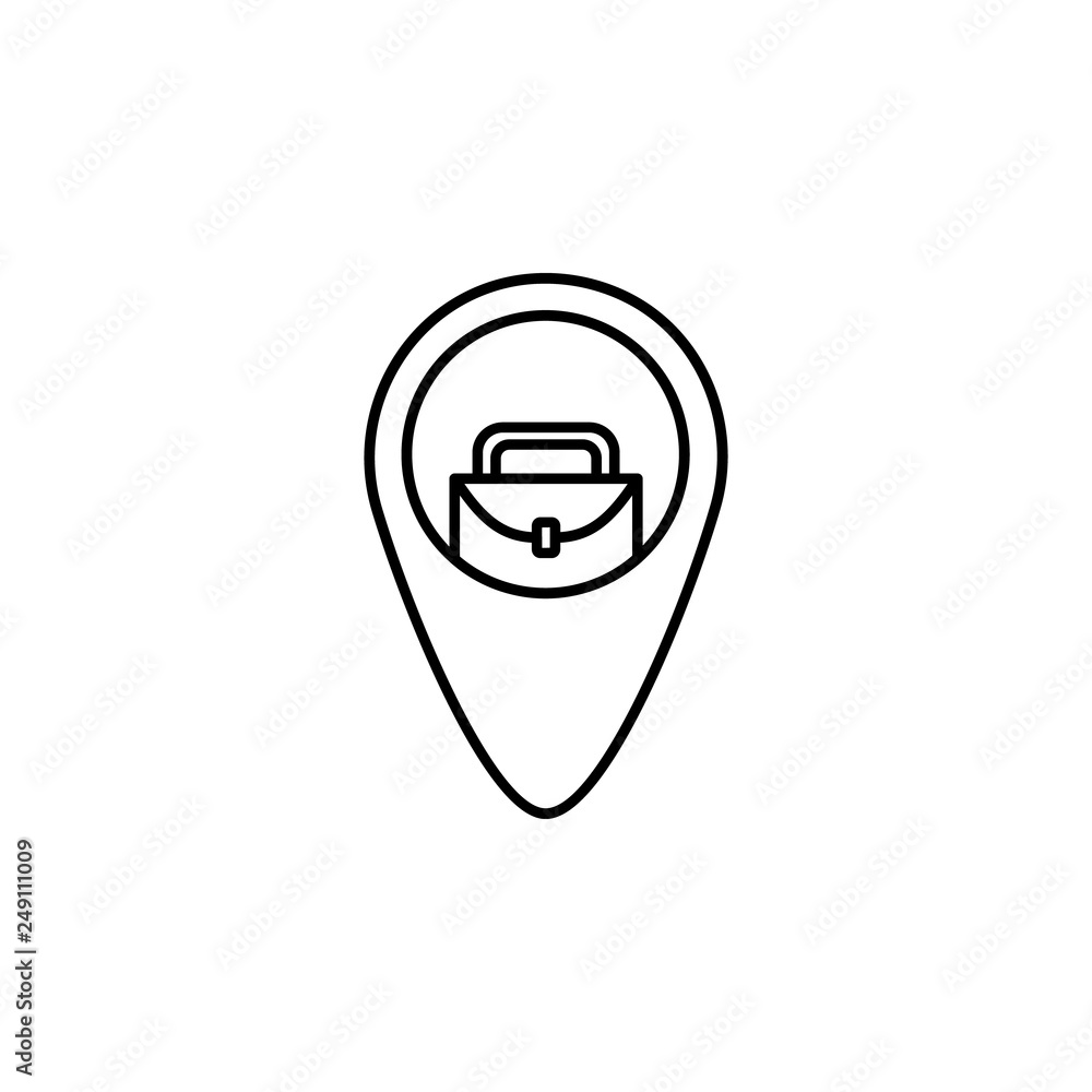 Poster placeholder, job, maps location icon. element of human resources for mobile concept and web apps ill