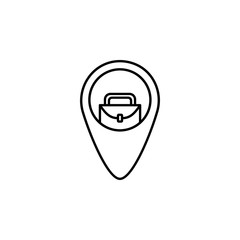 placeholder, job, maps location icon. Element of Human resources for mobile concept and web apps illustration. Thin line icon for website design and development, app development