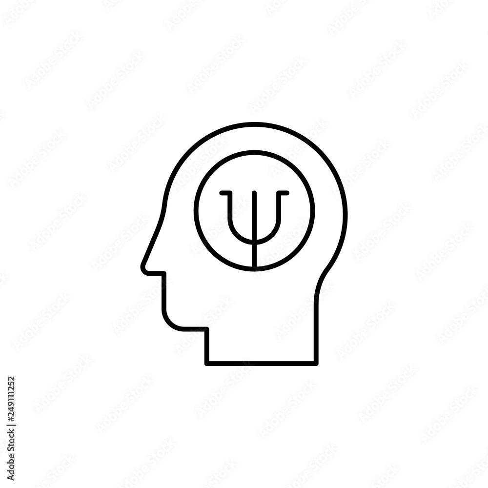 Poster user, motivation, neurology, head icon. element of human resources for mobile concept and web apps i