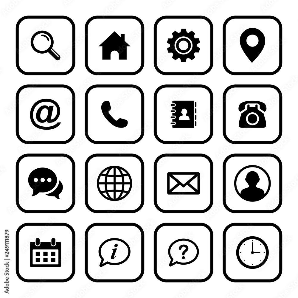 Poster web icon set. set of web icon symbol vector