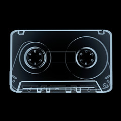 3d rendering illustration of x ray music cassette