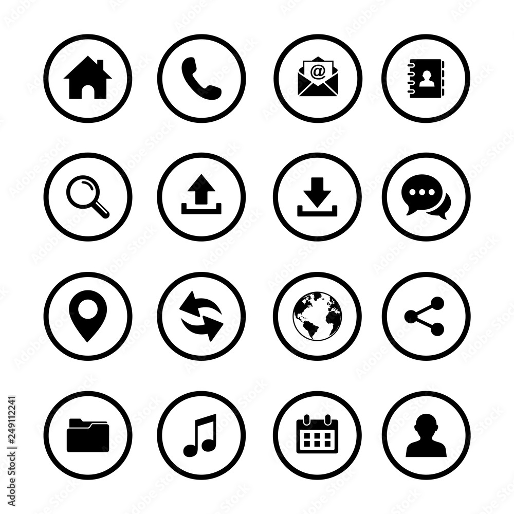 Poster web icon set. set of web icon symbol vector