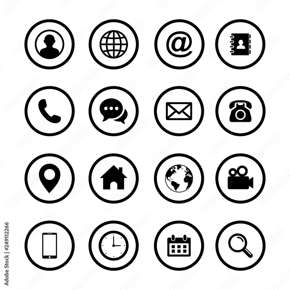 Poster web icon set. set of web icon symbol vector