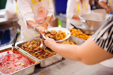 Feeding the Poor and Hungry in social : free food for poor and homeless people