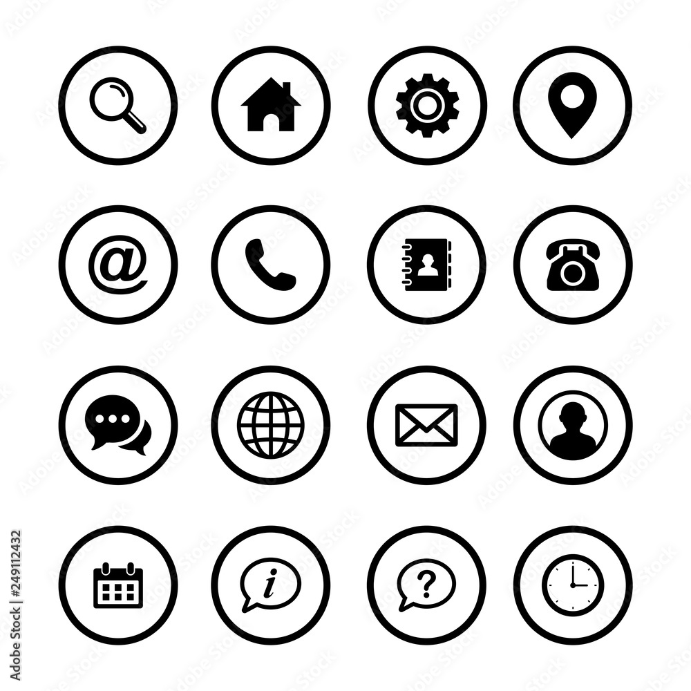 Poster web icon set. set of web icon symbol vector