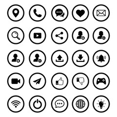 Web icon set. Set of web icon symbol vector