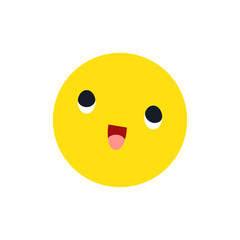 Smile. Emoji. Smiling. Happy emoticon on white background. Vector illustration. EPS 10.