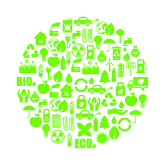 Set of ecology icons