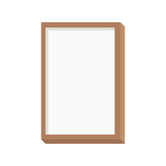 Obraz premium Wooden frame. Frame. Logo. Vector illustration. EPS 10.