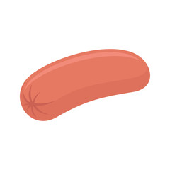 Sausage. Food. White background. Vector illustration. EPS 10.