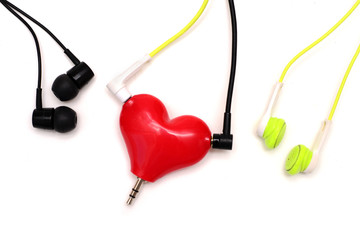 heart and headphones