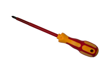 Fototapeta premium slotted screwdriver isolated on white background