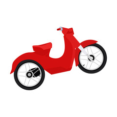 Motorcycle. Motorcycle red. Vector illustration. EPS 10.