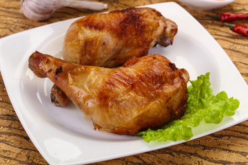 Roasted chicken leg