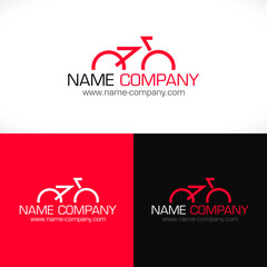 logo vélo design club cyclisme cycliste rose