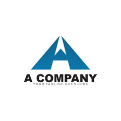 A letter logo design vector template