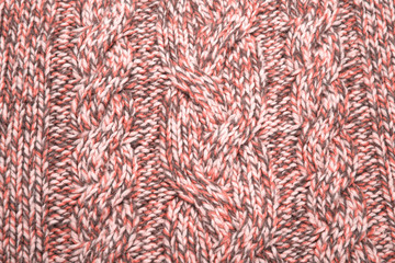 gray orange knitted sweater texture , abstract knitted background