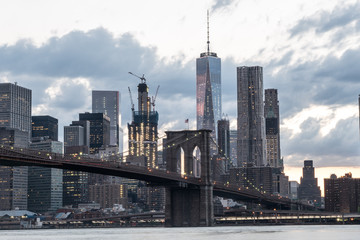 Brooklyn Bridge with the Iconic New York City Skyline