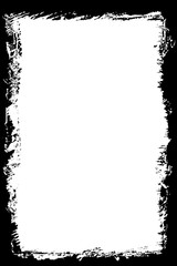Abstract Decorative Black & White Photo Frame. Type Text Inside, Use as Overlay or for Layer / Clipping Mask