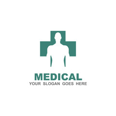 Medical and healthcare logo design vector template