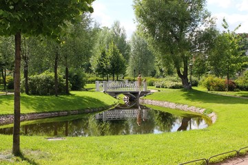 Fototapeta na wymiar Manor Garden of Gabriel Romanovich Derzhavin. St. Petersburg.