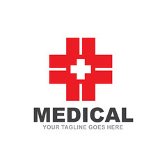 Medical and healthcare logo design vector template