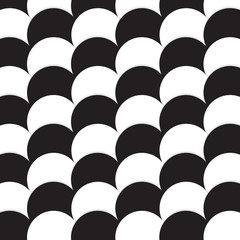 Obraz premium white and black circles background- vector illustration