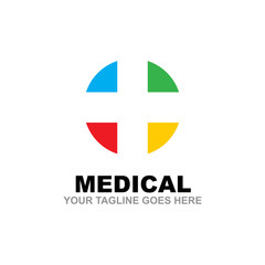 Medical and healthcare logo design vector template