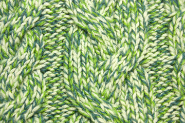 green knitted woolen sweater texture