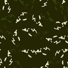 Forest camouflage of various shades of green and white colors