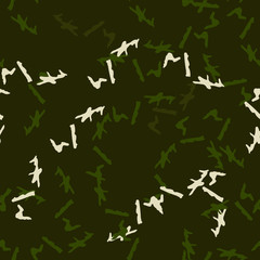 Forest camouflage of various shades of green and white colors