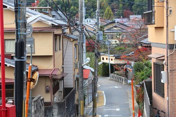 Fototapeta na wymiar Suburban Japan homes
