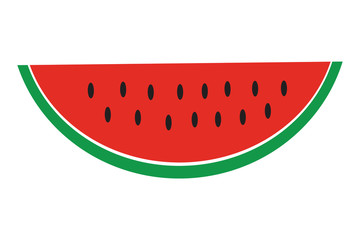 Watermelon icon in half style on a white background. 