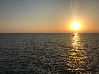 Sunset near the coast of Gozo, Malta