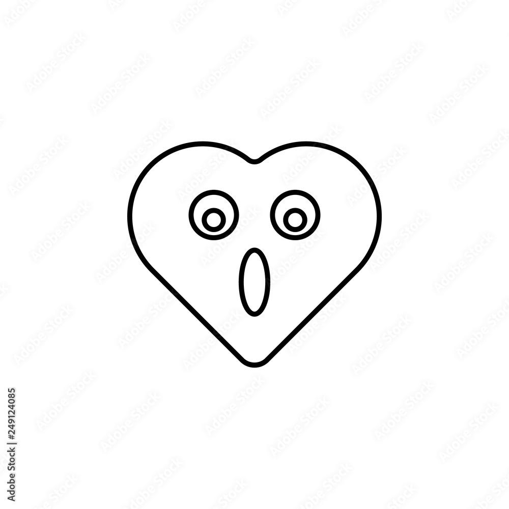 Poster amazing emoji icon. element of heart emoji for mobile concept and web apps illustration. thin line i