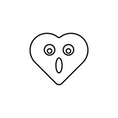 amazing emoji icon. Element of heart emoji for mobile concept and web apps illustration. Thin line icon for website design and development, app development