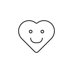 cool emoji happy icon. Element of heart emoji for mobile concept and web apps illustration. Thin line icon for website design and development, app development