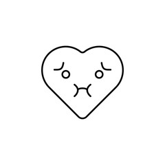 emoji illness icon. Element of heart emoji for mobile concept and web apps illustration. Thin line icon for website design and development, app development