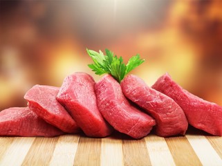 Fresh Raw Meat Background on  background
