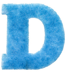 Alphabet D is made of felt