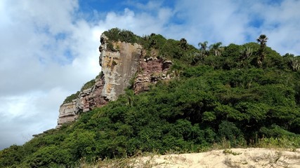 Fototapeta na wymiar Paredão de rocha, Morro dos Conventos, Santa Catarina, Brasil