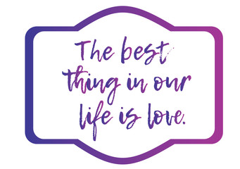 Life is love text in paper art style. Print, design element. Female fashion concept. Love concept.