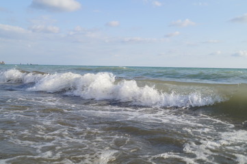 waves on beach