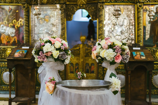 Floral decoration in a church 