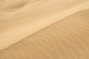 Beautiful view of sandy surface in desert terrain