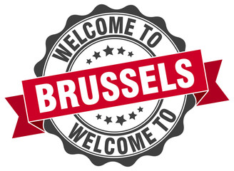 Obraz premium Brussels round ribbon seal