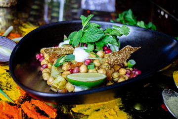 Kichererbsen Salat, Indisches Restaurant