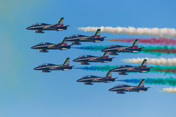 Italian Air Force Demo Team in flight