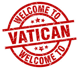 welcome to Vatican red stamp